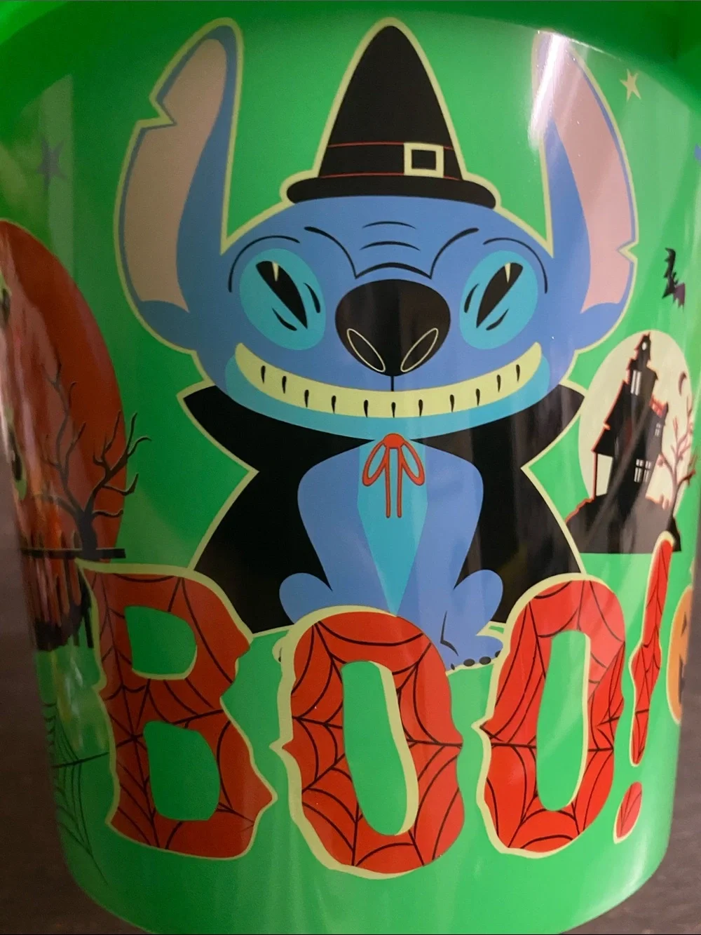 Disney Green Stitch Halloween Candy Pail